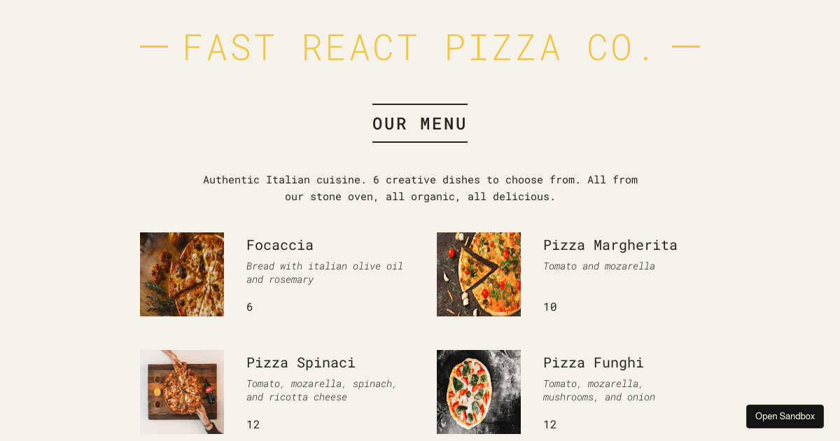 Fast React Pizza